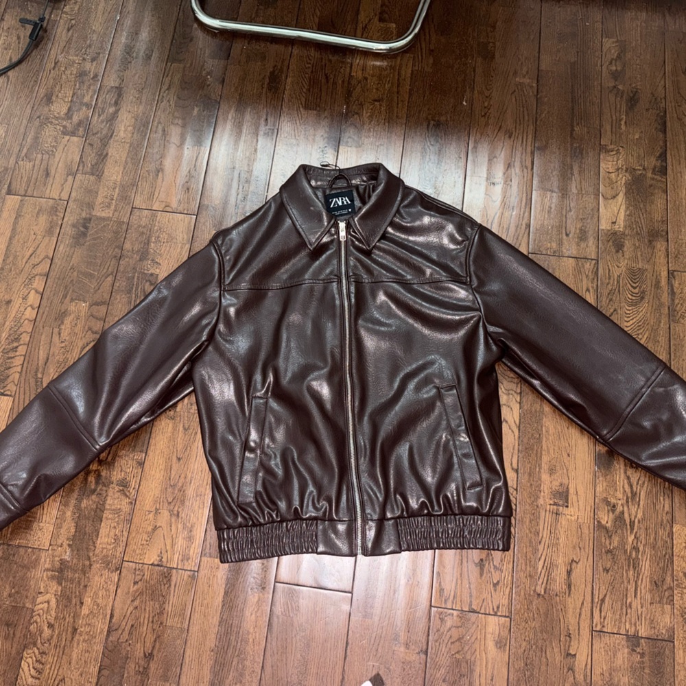 Zara Brown Leather Jacket